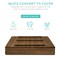 Best Choice Products 47x47-Inch Kids Wooden Outdoor Sandbox w/ 2 Foldable Bench Seats, Sand Protection, Liner